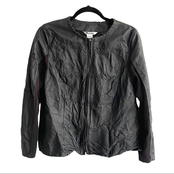 NYGARD Collection Leather Jacket Black PL (14-18) - Picture 1 of 8